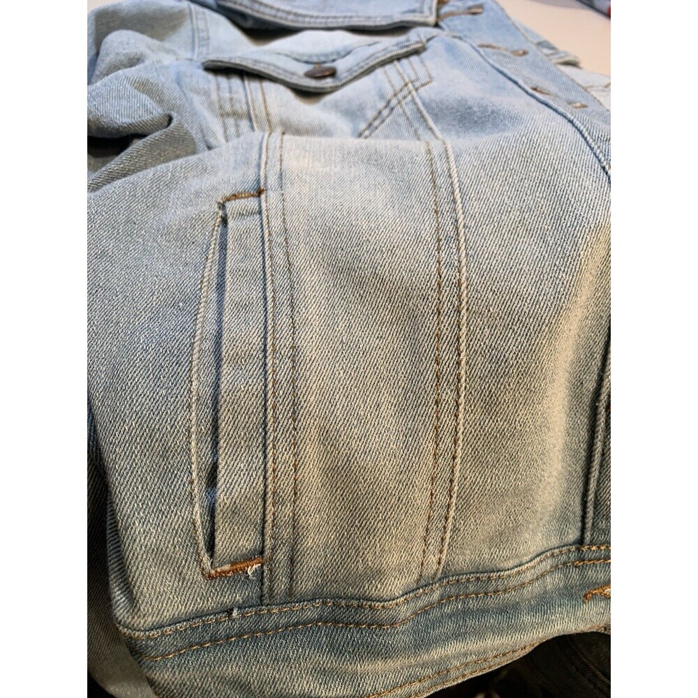Jou Jou Premium Outerwear Stretch Denim Jacket New With Macy's Backstage Tag L - Picture 9 of 16
